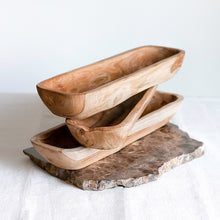 Load image into Gallery viewer, Wooden Long Bowl