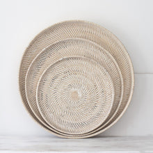 Load image into Gallery viewer, Rattan Tray - White