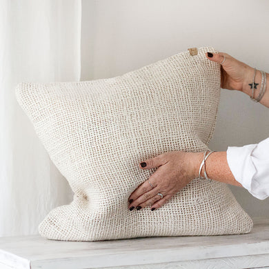 Handwoven Linen Weave Cushion