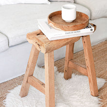 Load image into Gallery viewer, Rustic Wood Stool