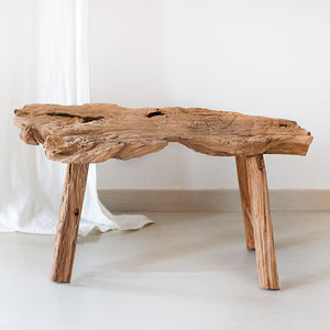 Raw Wood Bench - Medium