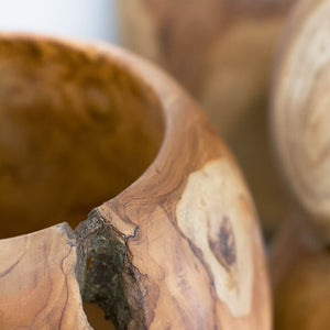 Suar Round Wood Vase