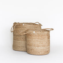Load image into Gallery viewer, Natural Jute Basket with Handles